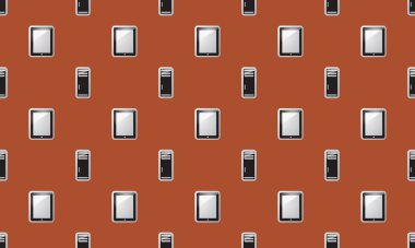 Farklı aksesuarlara sahip renkli arkaplan