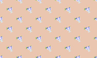 Farklı aksesuarlara sahip renkli arkaplan