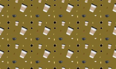 Farklı aksesuarlara sahip renkli arkaplan