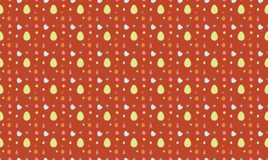 Farklı aksesuarlara sahip renkli arkaplan