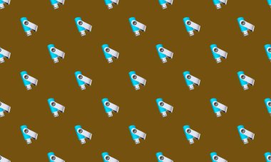 Farklı aksesuarlara sahip renkli arkaplan