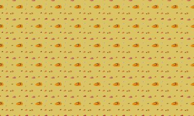 Farklı aksesuarlara sahip renkli arkaplan