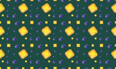 Farklı aksesuarlara sahip renkli arkaplan