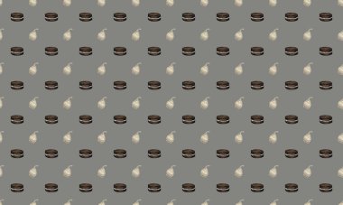 Farklı aksesuarlara sahip renkli arkaplan