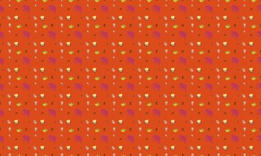 Farklı aksesuarlara sahip renkli arkaplan