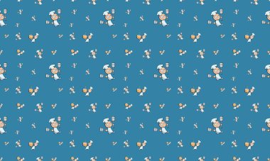 Farklı aksesuarlara sahip renkli arkaplan