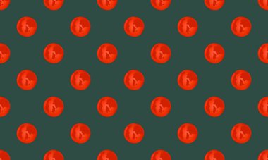 Farklı aksesuarlara sahip renkli arkaplan