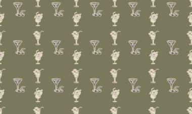 Farklı aksesuarlara sahip renkli arkaplan