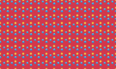 Farklı aksesuarlara sahip renkli arkaplan