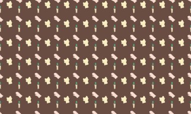 Farklı aksesuarlara sahip renkli arkaplan