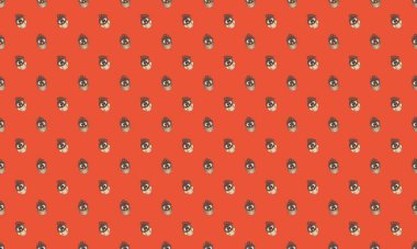 Farklı aksesuarlara sahip renkli arkaplan