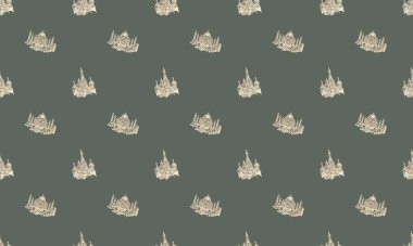 Farklı aksesuarlara sahip renkli arkaplan