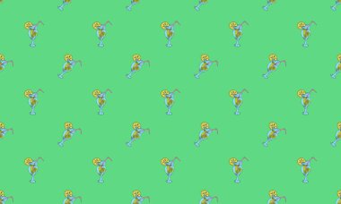 Farklı aksesuarlara sahip renkli arkaplan