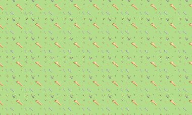 Farklı aksesuarlara sahip renkli arkaplan