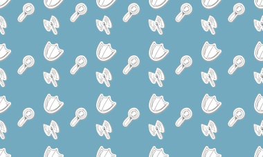 Farklı aksesuarlara sahip renkli arkaplan