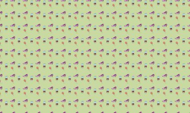 Farklı aksesuarlara sahip renkli arkaplan