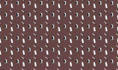 Farklı aksesuarlara sahip renkli arkaplan