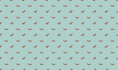 Farklı aksesuarlara sahip renkli arkaplan