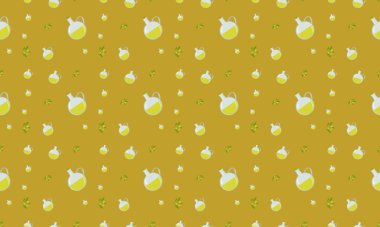 Farklı aksesuarlara sahip renkli arkaplan