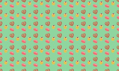 Farklı aksesuarlara sahip renkli arkaplan