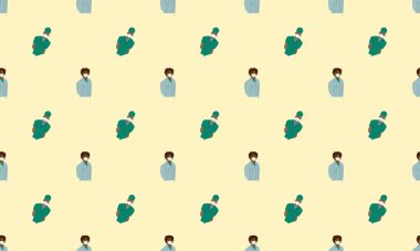 Farklı aksesuarlara sahip renkli arkaplan