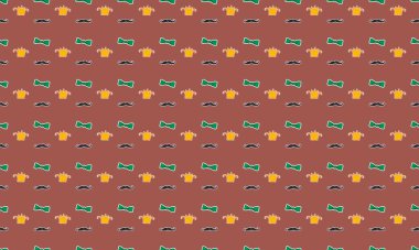 Farklı aksesuarlara sahip renkli arkaplan