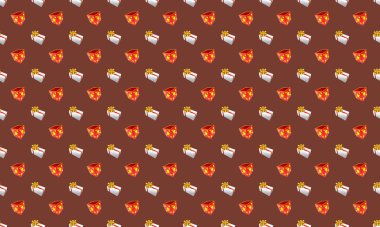 Farklı aksesuarlara sahip renkli arkaplan