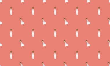 Farklı aksesuarlara sahip renkli arkaplan