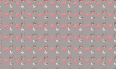 Farklı aksesuarlara sahip renkli arkaplan