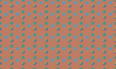 Farklı aksesuarlara sahip renkli arkaplan