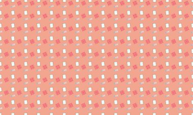 Farklı aksesuarlara sahip renkli arkaplan