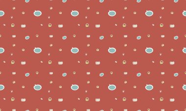 Farklı aksesuarlara sahip renkli arkaplan