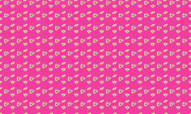 Farklı aksesuarlara sahip renkli arkaplan