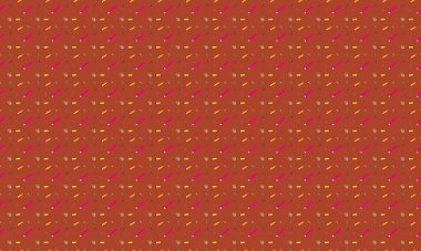 Farklı aksesuarlara sahip renkli arkaplan