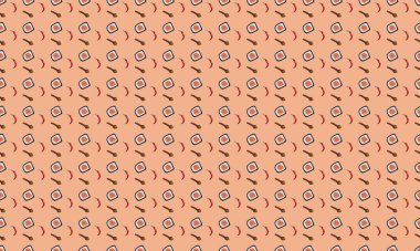 Farklı aksesuarlara sahip renkli arkaplan