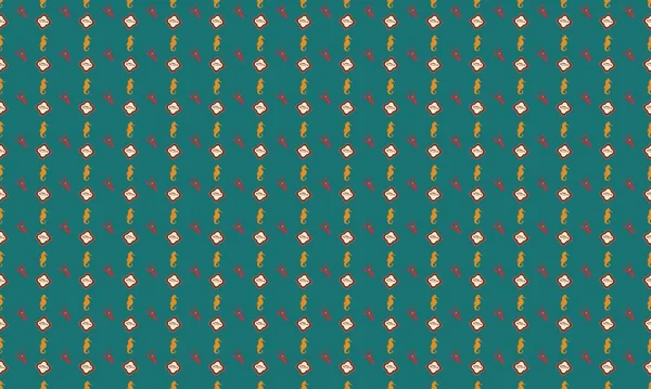 Farklı aksesuarlara sahip renkli arkaplan