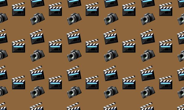 Цветной фон с различными аксессуарами