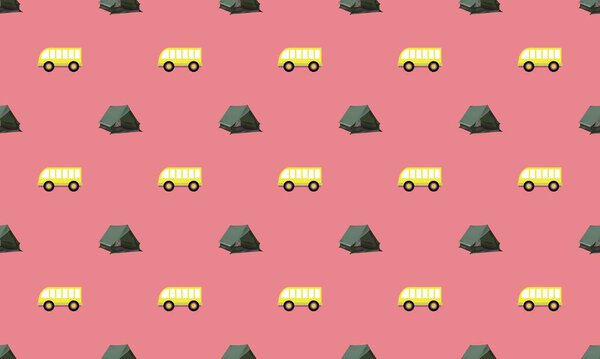 Цветной фон с различными аксессуарами