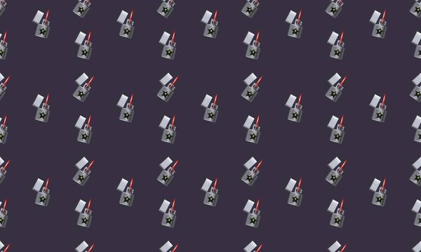 Colored background with different accessories