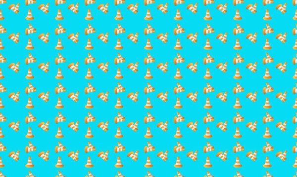 Цветной фон с различными аксессуарами