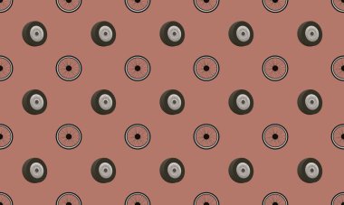 Farklı aksesuarlara sahip renkli arkaplan