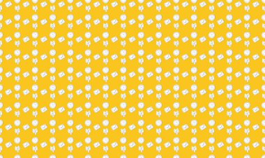 Farklı aksesuarlara sahip renkli arkaplan