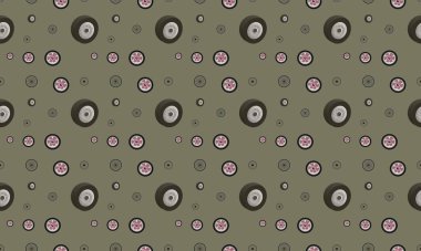 Farklı aksesuarlara sahip renkli arkaplan