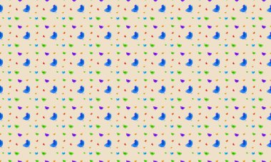 Farklı aksesuarlara sahip renkli arkaplan