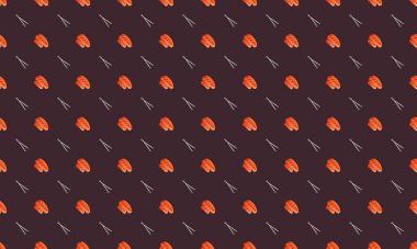 Farklı aksesuarlara sahip renkli arkaplan