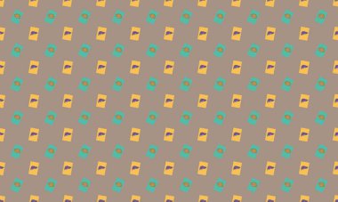 Farklı aksesuarlara sahip renkli arkaplan