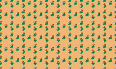 Farklı aksesuarlara sahip renkli arkaplan