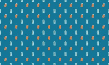 Farklı aksesuarlara sahip renkli arkaplan