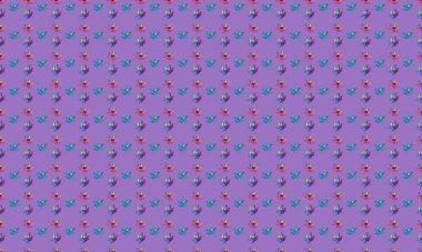 Farklı aksesuarlara sahip renkli arkaplan