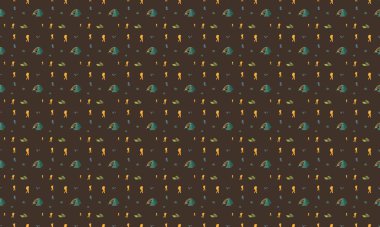 Farklı aksesuarlara sahip renkli arkaplan